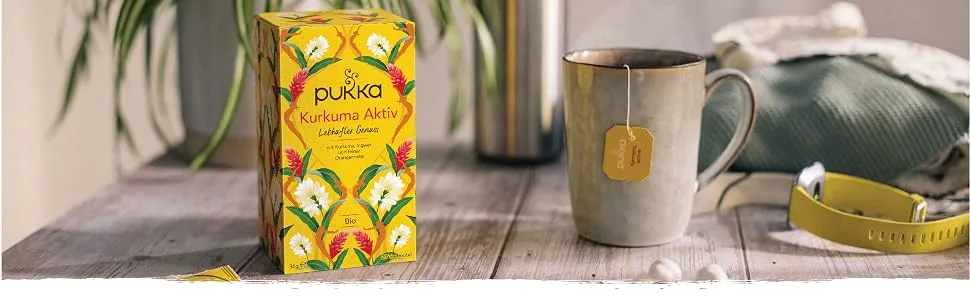 Pukka |Bio-herbal tea "Turmeric active" |Ginger turmeric nettle and orange |For an active lifestyle4 pack |80 tea bags - B07HBFWG72 A+ 1