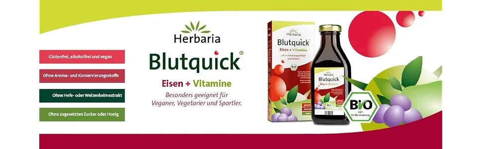 Herbaria Blutquick organic 1 pack (1 x 500 ml) - product information 1