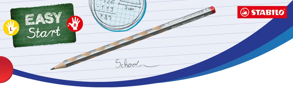 Slim triangular pencil for right-handers - STABILO EASYgraph S Metallic in metallic violet - pack of 12 - hardness HB - Metallic