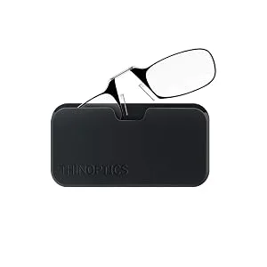 thinoptics upb2 0isr reading glasses with protective case universal black strength 2.00 frame color black - ThinOptics Lesebrille Universal Pod