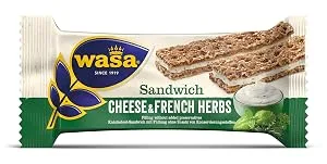 Wasa Crispbread Sandwich Cheese & Fine Herbs Single Pack Pack of 12 (12 x 30 g) - product information 2