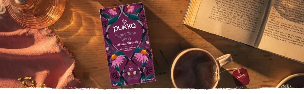 Pukka |Bio-fruit tea "Night Time Berry" |Natural sleep tea |Chamomile lavender echinacea elderberry |Perfect before going to bed |4 pack |80 tea bags - B08LW7ZQB6 A+ 1