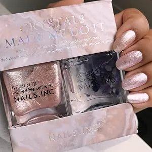 Nails Inc Crystals Made Me Do It Duo Pink 1 piece (1 pack) - Crystals Made Me Do It