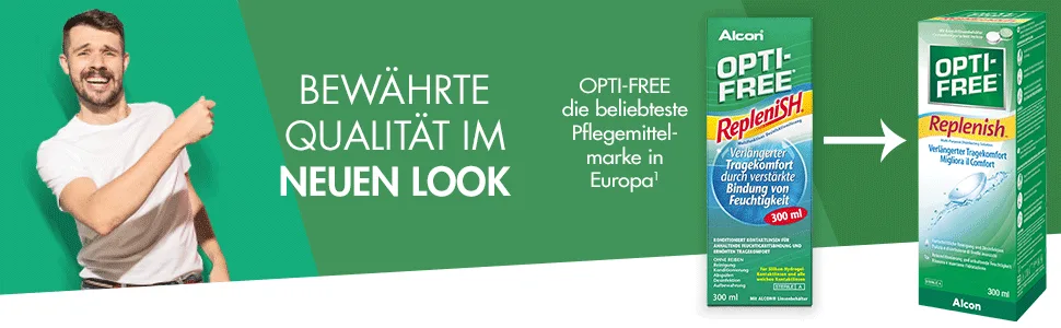 Opti-Free Replenish Contact Lens Care Solution Bulk Pack 2 x 300 ml 2x300 ml Single - Bewährte Qualität im neun Look; Opti-Free Replenish hat ein neues Design
