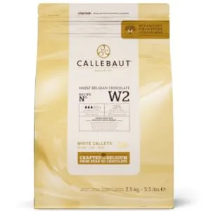 CALLEBAUT Receipe No. W2 - Couverture Callets White Chocolate 28% Cocoa 1kg - 1 Pack Single - callebaut-w2