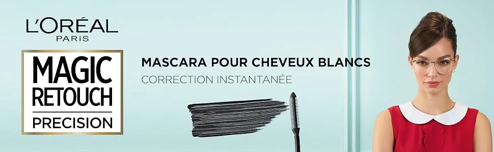 L'Or al Paris Magic Retouch Pr cision Mascara Blond 8 ml pack of 2 Black - Mascara-Banner