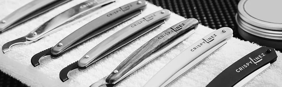 Crispy Linez Barber Turkish Razor - Professional Straight Razor (Red ...