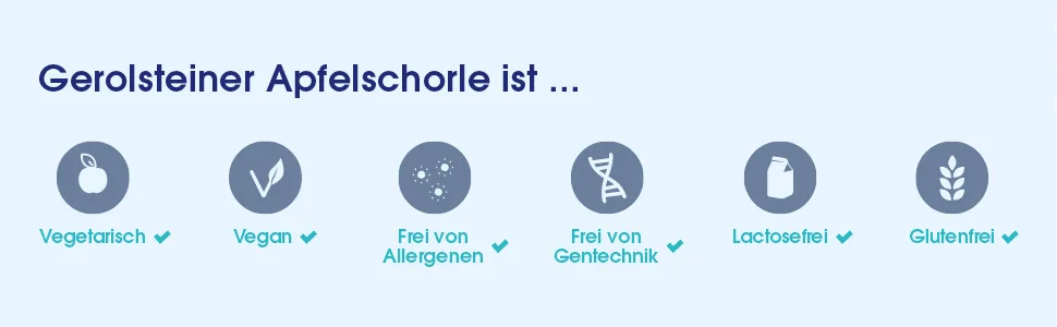 Gerolsteiner apple spritzer disposable (6 x 0.75 L) 750 ml (pack of 6) - Allergene