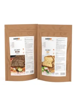 4-Pack: hCG Low Carb Bread Mix First Bread Suitable for HCG Strict Phase (White + Dark) - hcg brot diät back mischung