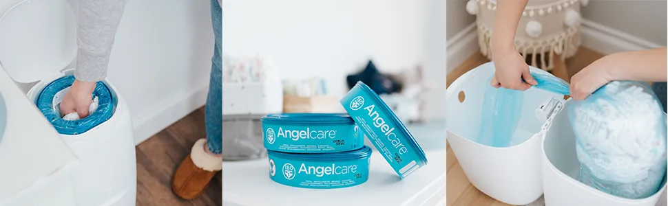 Angelcare Diaper Pail Refill Pack 6 Pack 2770 1 piece (1 pack) White Single - 3er-Pack Bilder