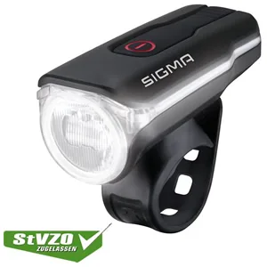 SIGMA SPORT bicycle lighting AURA 60 USB 60 LUX front light StVZO approved waterproof USB rechargeable 3 light modes - AURA 60 USB