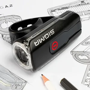 SIGMA SPORT bicycle lighting AURA 60 USB 60 LUX front light StVZO approved waterproof USB rechargeable 3 light modes - AURA 60 USB - Design