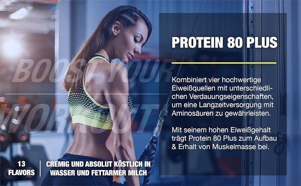 Weider Protein 80 Plus bag double pack (2 x 500 g) Forest Fruit Yoghurt 1 pack (1 x 1 kg) - Boost Your Workout