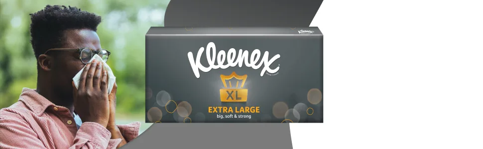 Kleenex Extra Large Tissues Compact Pack 24 Box Pack (1056 tissues total) White 1056 count (1 pack) - kleenex