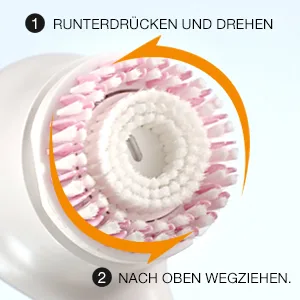 Clarisonic brush head Deep Pore Twin 1 pack (1 x 2 pieces) - how to change your brushhead