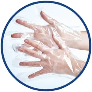 Spontex essential disposable gloves multifunction gloves in unit size latex -free universally applicable transparent one size 200 pack 12963133 - Picto