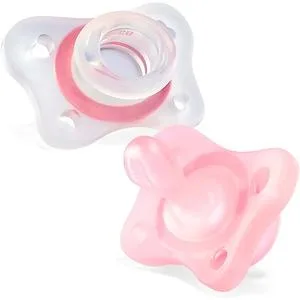 Chicco MINI SOFT" PINK 2-6M 100% SILICONE 2 PCS multicolored 2-6 mois PINK 2 Unit (Lot de 1) - product information 2