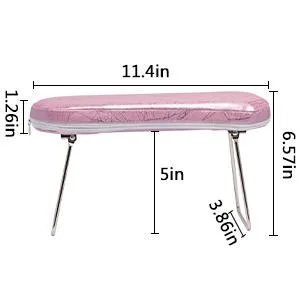 LXIANGN Nail Arm Rest, Microfiber Leather Manicure Hand Pillow Nail Hand Rest Cushion Pink for Nails Salon - manicure table nail desk