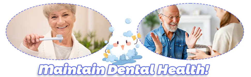 Denture Brush Dual Head Toothbrushes Hard Denture Cleaning Brush Denture Toothbrush Cleaning Brush False Teeth Brush Toothbrush for False Teeth Cleaning, 2 Colors (6 Pieces) - product information 4