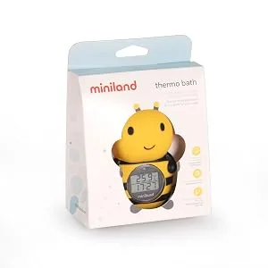 Miniland water thermometer thermo bath bee baby bath thermometer and toy in one room temperature timer 1 piece (1 pack) - 89061_2