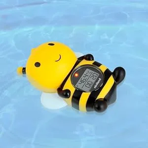 Miniland water thermometer thermo bath bee baby bath thermometer and toy in one room temperature timer 1 piece (1 pack) - 89061_3