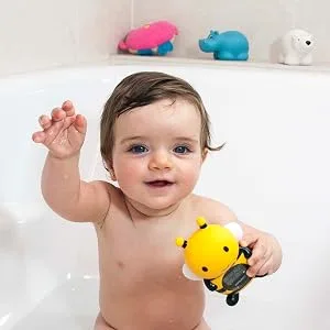 Miniland water thermometer thermo bath bee baby bath thermometer and toy in one room temperature timer 1 piece (1 pack) - 89061_4