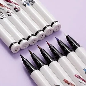 GECOMO 6 Colors Matte Liquid Eye liner Set for Eye Makeup,Waterproof Smudge-Proof Smooth Long lasting Liquid Colorful Eye Liner Pen - GECOMO