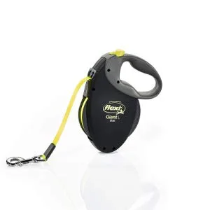 Flexi Giant Medium Retractable Dog Leash (Tape) 26 ft Medium Black/Neon black / neon Medium (Pack of 1) - product information 1