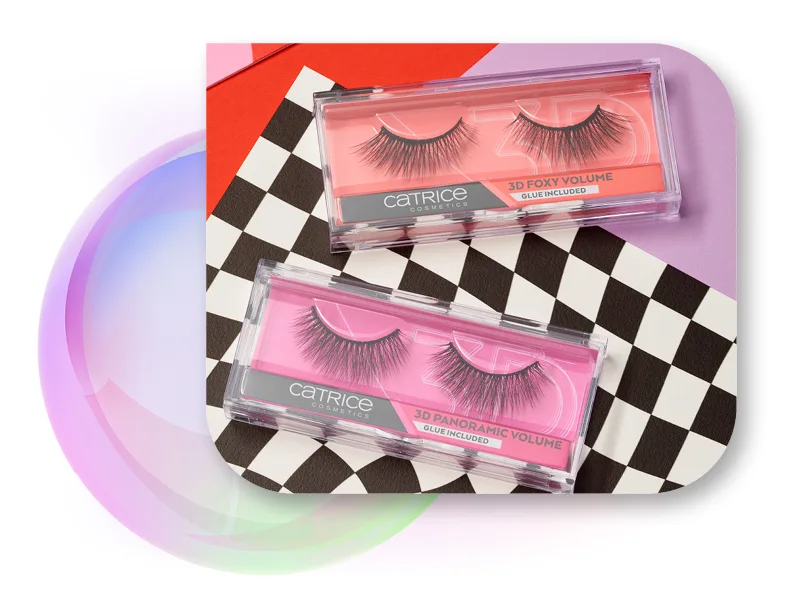 Catrice Lash Couture 3D Panoramic Volume lashes artificial eyelashes black volume -giving immediate result vegan without microplastic particles nanoparticles free without perfume 3 -pack (3x1 pair) - paclshot