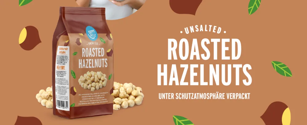 Amazon Brand - Happy Belly Hazelnuts Roasted & Unsalted 500g (Pack of 2) 500 g (Pack of 2) - product information 3