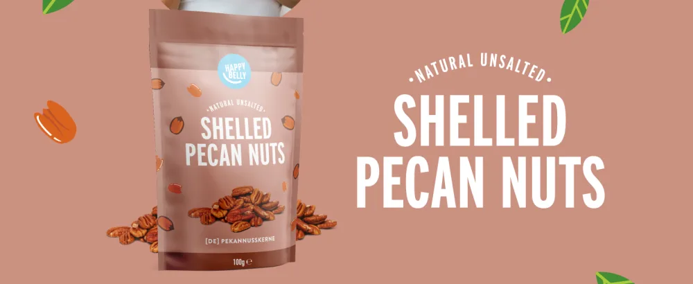 Amazon Brand: Happy Belly Pecans Unsalted 100g (Pack of 7) Unsalted 100g (Pack of 7) - product information 3