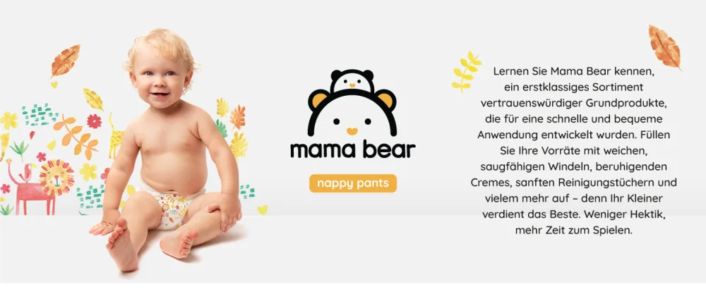 Amazon Brand - Mama Bear Diapers XXL+ Size 7 (16kg+) White 64 Count (2 Packs of 32) Size 7 (64 Count) - product information 1