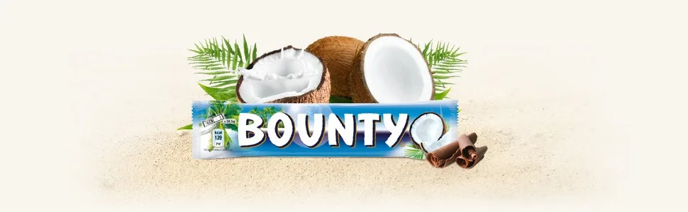Bounty Chocolate Bars Coconut and Chocolate Flavour 9 Bars in a Pack (9 x 28.5g) (Pack of 2) 257 g (Pack of 2) - Bounty;Schokolade;Mars;Riegel;Kokos