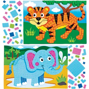 Baker Ross Easter Parachutes Pack of 5 Easter Toys for Kids (AX804) - Animal Stickers