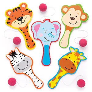 Baker Ross Easter Parachutes Pack of 5 Easter Toys for Kids (AX804) - Jungle Bats