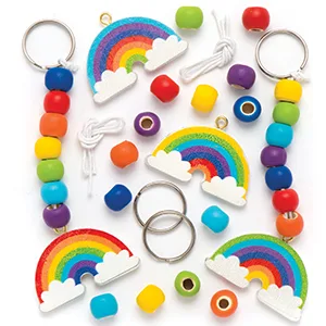 Baker Ross Easter Parachutes Pack of 5 Easter Toys for Kids (AX804) - Keyring Kits