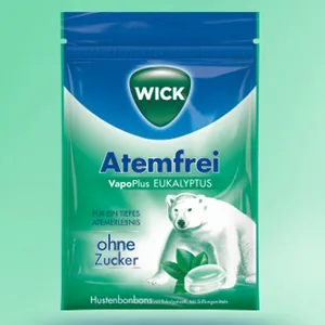 Wick blue coughing candies without sugar storage pack-a deep breath experience thanks to menthol and natural Arvensis Mint-aroma-10 Pack (10 x 72 g) - eukalyptusöl menthol