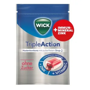 Wick blue coughing candies without sugar storage pack-a deep breath experience thanks to menthol and natural Arvensis Mint-aroma-10 Pack (10 x 72 g) - wick triple action zink