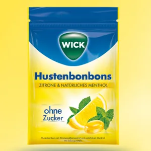 Wick blue coughing candies without sugar storage pack-a deep breath experience thanks to menthol and natural Arvensis Mint-aroma-10 Pack (10 x 72 g) - zitrone menthol