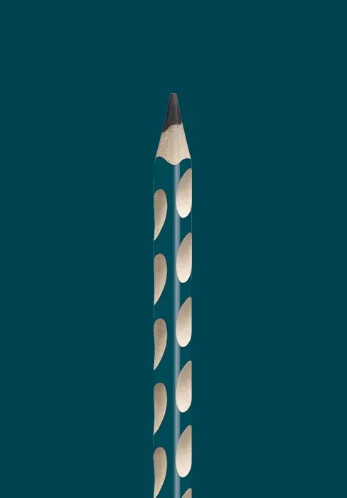 Slim triangular pencil for right-handers - STABILO EASYgraph S in pink - pack of 2 - HB hardness - EASYgraph