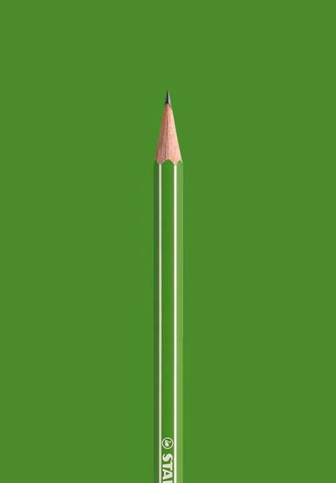 Slim triangular pencil for right-handers - STABILO EASYgraph S in pink - pack of 2 - HB hardness - GREENgraph
