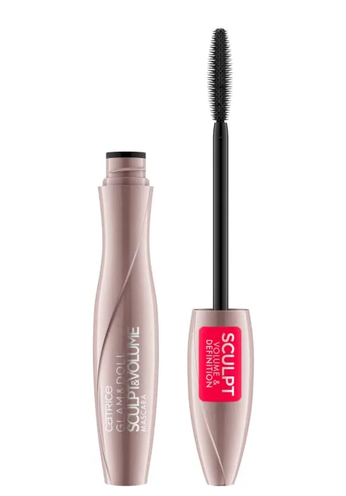 Catrice Glam & Doll False Lashes Mascara No. 010 black volume incorrect eyelash effect defined matt vegan without microplastic particles nanoparticles free without perfume 1 Pack (9.5ml) 9.5 ml (1 Pack) 010 Black - Packshot