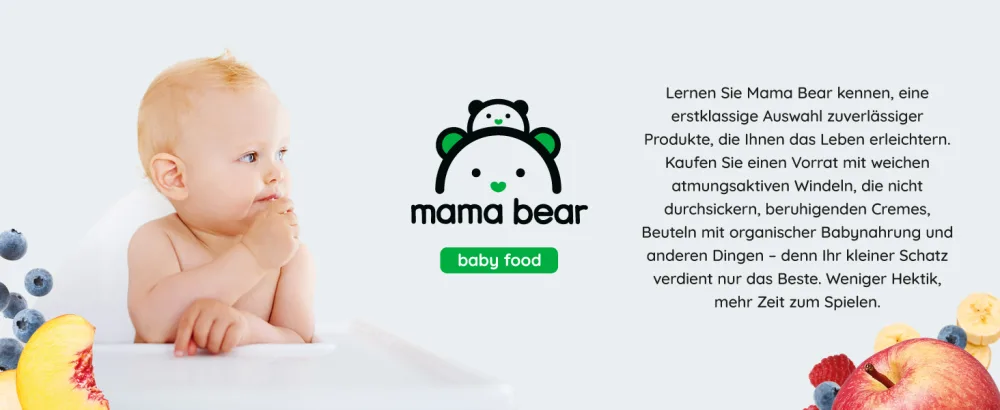 Amazon Brand: Mama Bear Quetschie Organic Apple Puree Vegetarian 90g (Pack of 6) - product information 1