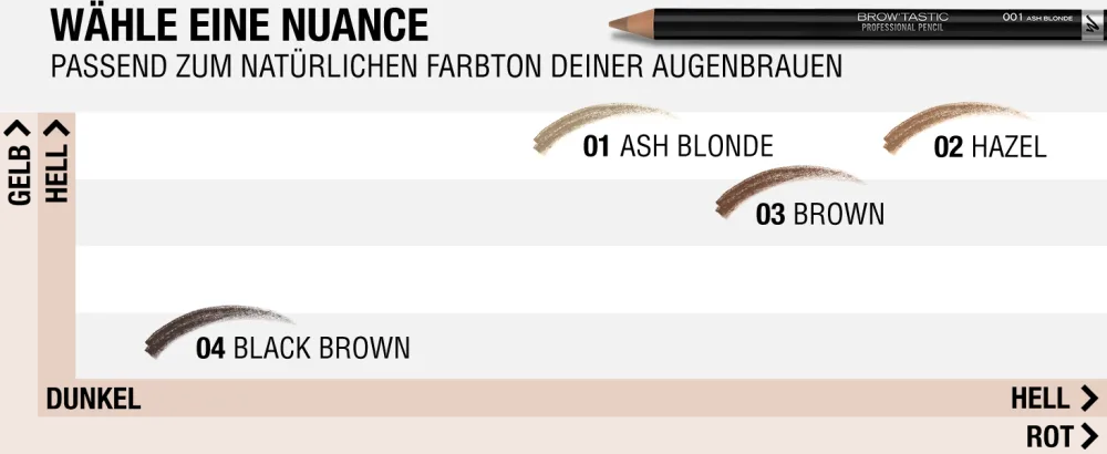 Manhattan Brow'tstic Professional Pencil FB. 004 Black Brown eyebrow pencil with integrated brush 1.4 g 1 piece (1 Pack) fb. 004 - Brow