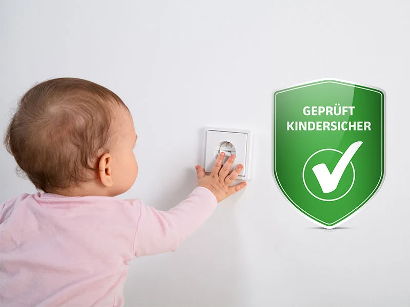 reer socket cap with key 6+1 pieces white the original from the inventor of the socket protection white 7 pieces (1 pack) - Kindersicherheit garantiert