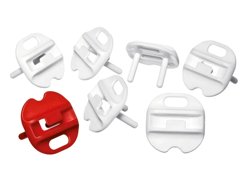 reer socket cap with key 6+1 pieces white the original from the inventor of the socket protection white 7 pieces (1 pack) - Maximal flexibel
