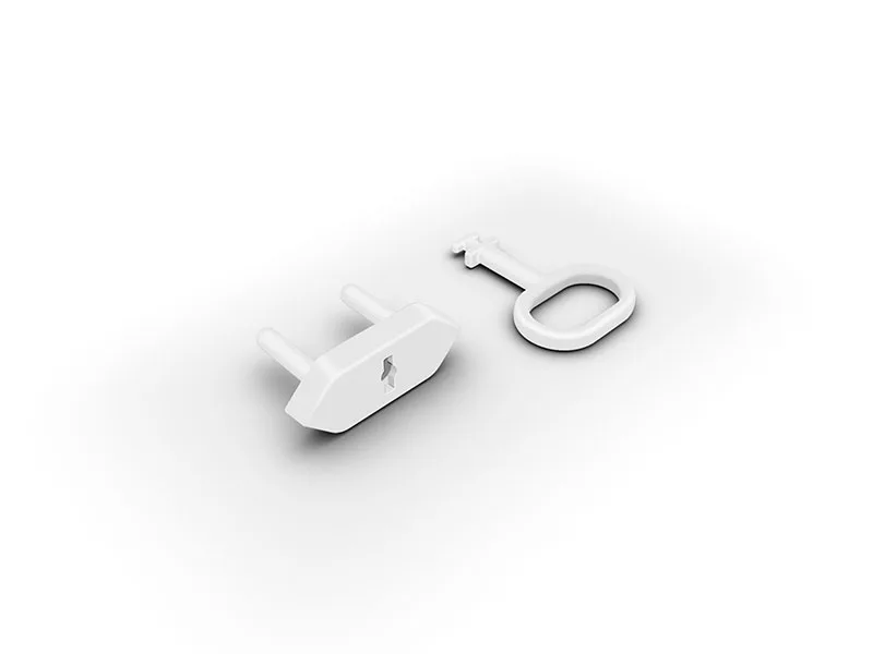 Reer socket cap pack of 8 for sockets in Switzerland can also be used for recessed sockets T13 with key white - 29020