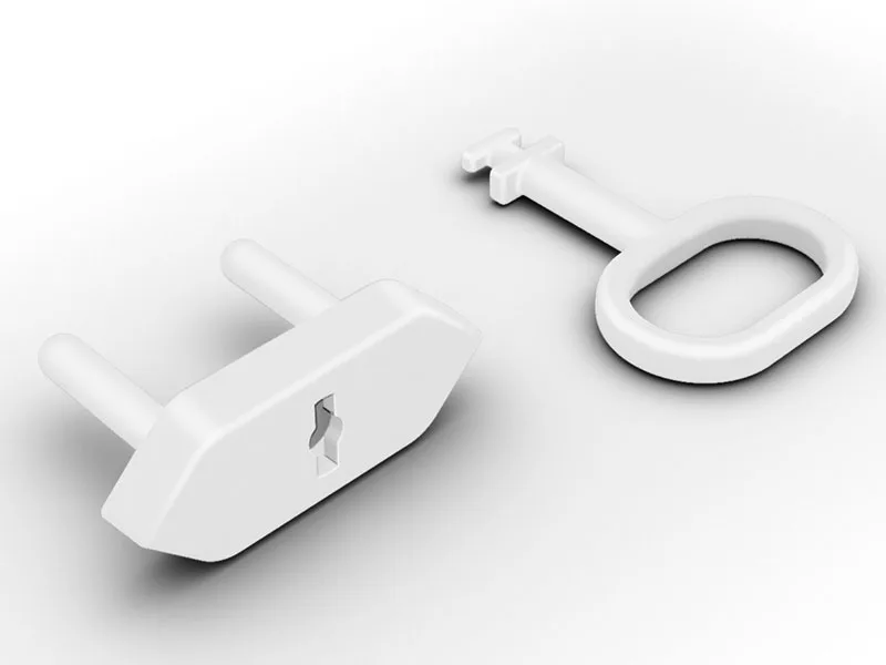 Reer socket cap pack of 8 for sockets in Switzerland can also be used for recessed sockets T13 with key white - kinderleichte Installation