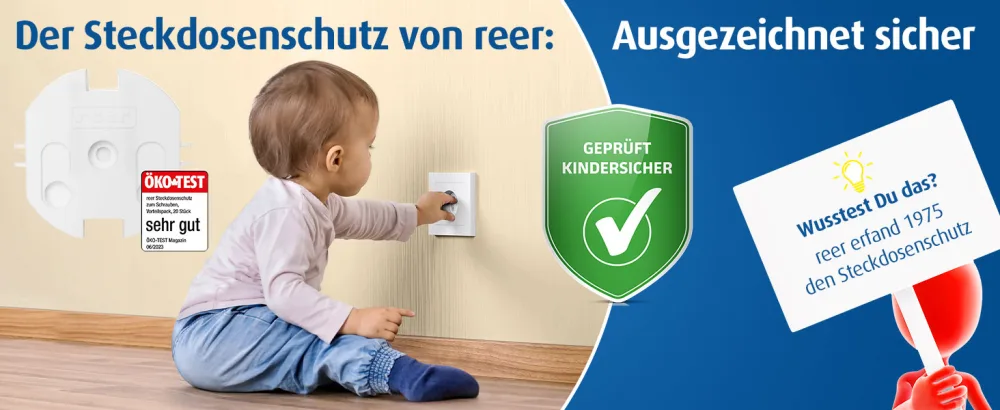 Reer screwable socket protection the original from the inventor white 20 pieces (1 pack) - Steckdosenschutz