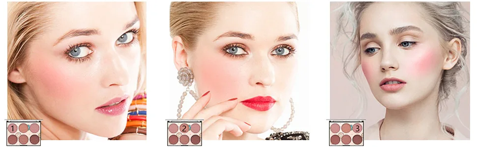 KAYNEST 6 Colors Matte Blush Palette, Rose Pink Light-Luxury Face Blush Palette with a Marble Makeup Brush, Contour & Highlight Face for a Shimmery or Matte Palette (#B - Matte Blush) - Face Blush Palette